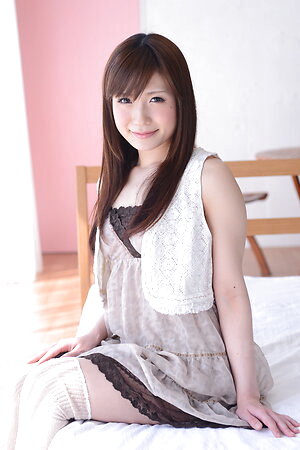 Hot Tsukushi shows her boobs after taking clothes off erotically.
